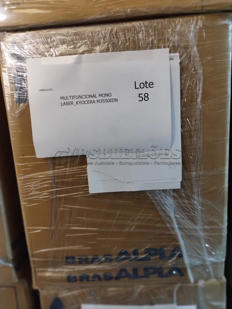 LOTE 058 - 02 MULTIFUNCIONAIS MONO LASER_KYOCERA M3550IDN E 03 IMPRESSORAS MONO LASER_KYOCERA P3055DN. (NO ESTADO)