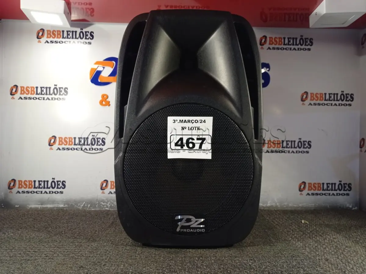 LOTE 467 - 01 CAIXA DE SOM PZ PROPASSIVE PRO ÁUDIO PX-12 (NOVA). (NO ESTADO) ATENÇÃO! FAZER A VISITAÇÃO ANTES DE ARREMATAR, NÃO SABEMOS SE FUNCIONA. LEILÃO NÃO TEM GARANTIA E NEM DEVOLUÇÃO, SUJEITO A POSSÍVEIS AVARIAS VISÍVEIS/OCULTAS E/OU AUSÊNCIA DE COMPONENTES.