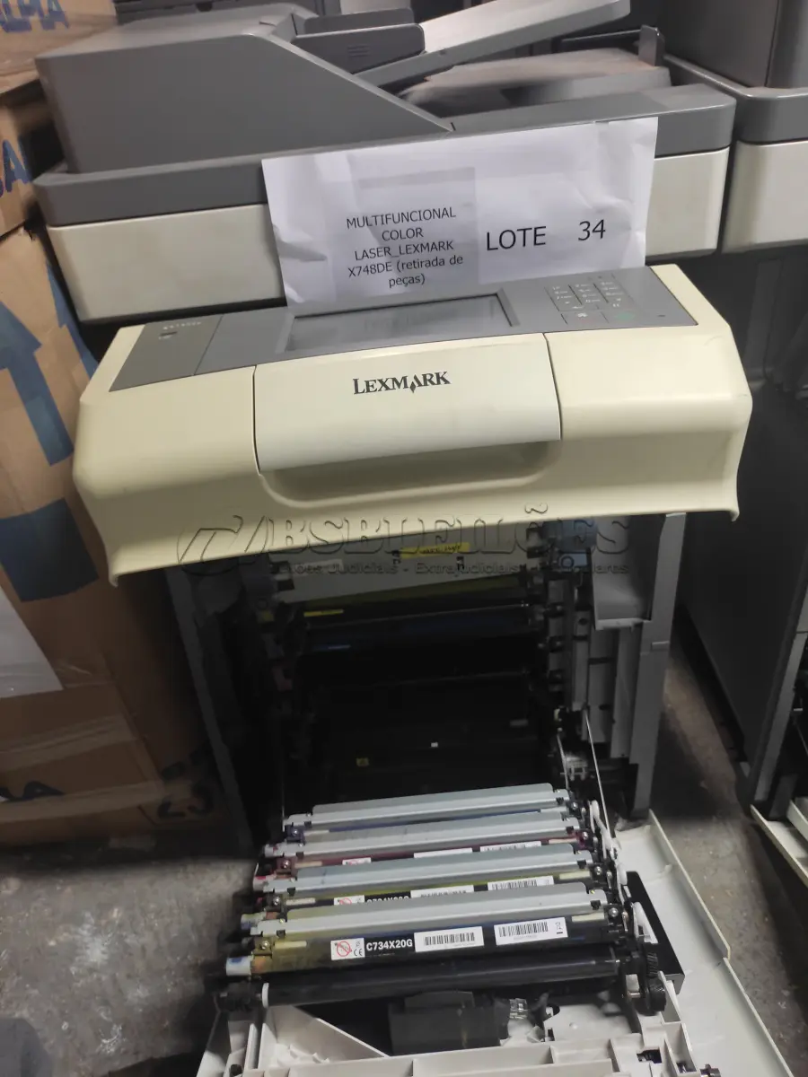 LOTE 034 - 03 MULTIFUNCIONAIS COLOR LASER_LEXMARK X748DE (RETIRADA DE PEÇAS). (NO ESTADO)