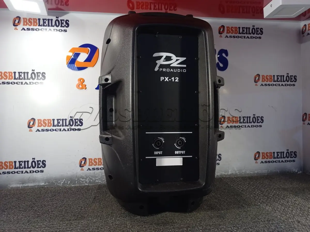 LOTE 446 - 01 CAIXA DE SOM PZ PROPASSIVE PRO ÁUDIO PX-12 (NOVA). (NO ESTADO) ATENÇÃO! FAZER A VISITAÇÃO ANTES DE ARREMATAR, NÃO SABEMOS SE FUNCIONA. LEILÃO NÃO TEM GARANTIA E NEM DEVOLUÇÃO, SUJEITO A POSSÍVEIS AVARIAS VISÍVEIS/OCULTAS E/OU AUSÊNCIA DE COMPONENTES.
