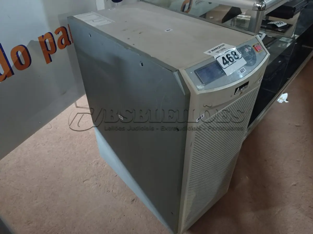 LOTE 468 - 01 NOBREAK MARCA DELTA 20.000VA. (NO ESTADO) ATENÇÃO! FAZER A VISITAÇÃO ANTES DE ARREMATAR, NÃO SABEMOS SE FUNCIONA. LEILÃO NÃO TEM GARANTIA E NEM DEVOLUÇÃO, SUJEITO A POSSÍVEIS AVARIAS VISÍVEIS/OCULTAS E/OU AUSÊNCIA DE COMPONENTES.