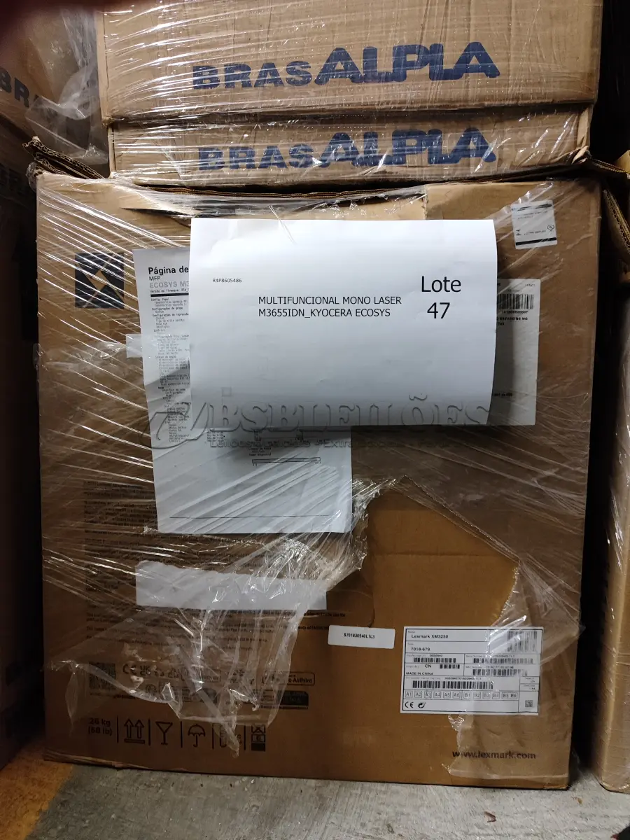 LOTE 047 - 03 MULTIFUNCIONAIS MONO LASERM3655IDN_KYOCERA ECOSYS. (NO ESTADO)