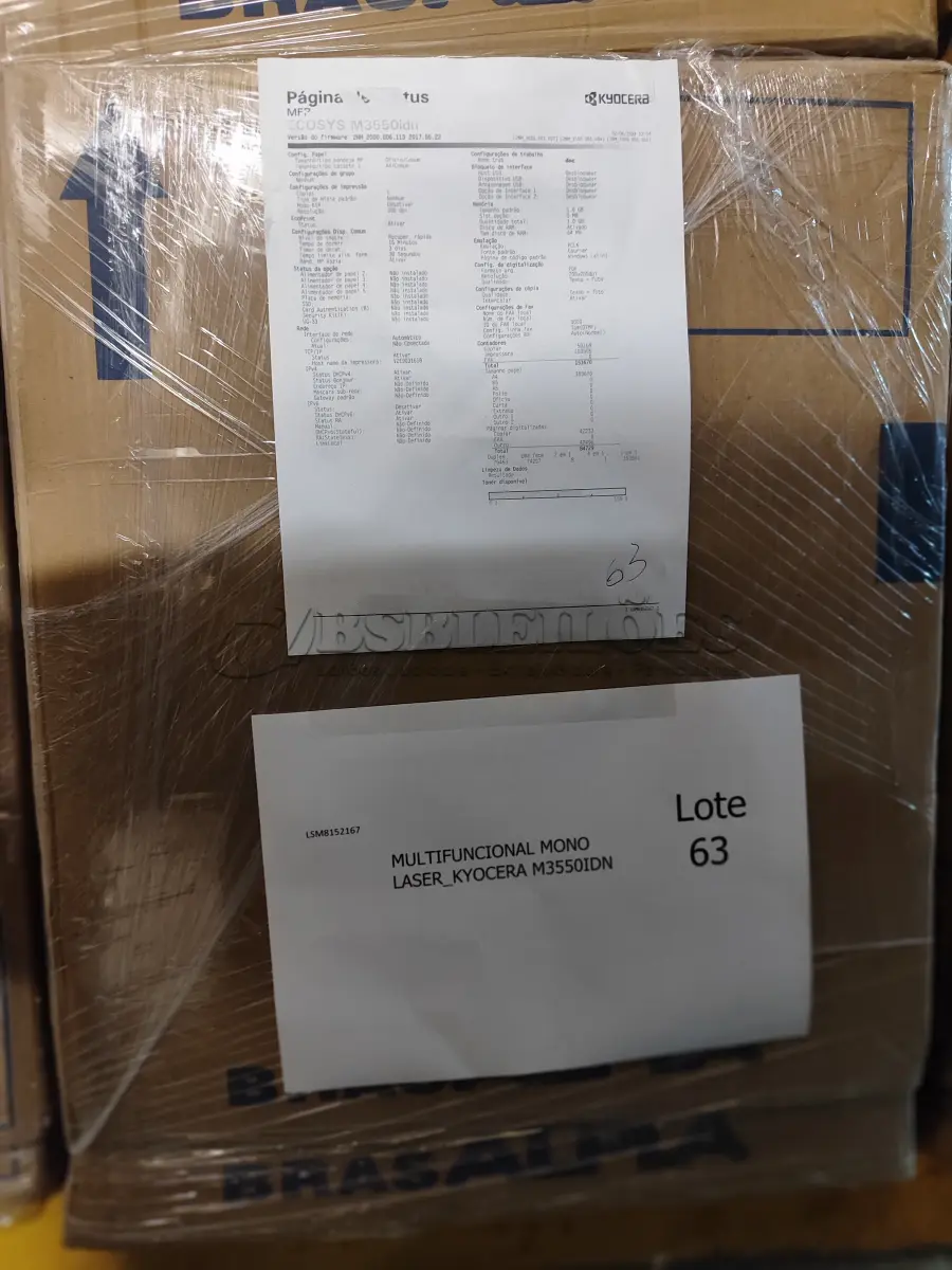 LOTE 063 - 01 MULTIFUNCIONAL MONO LASER_KYOCERA M3550IDN. (NO ESTADO)