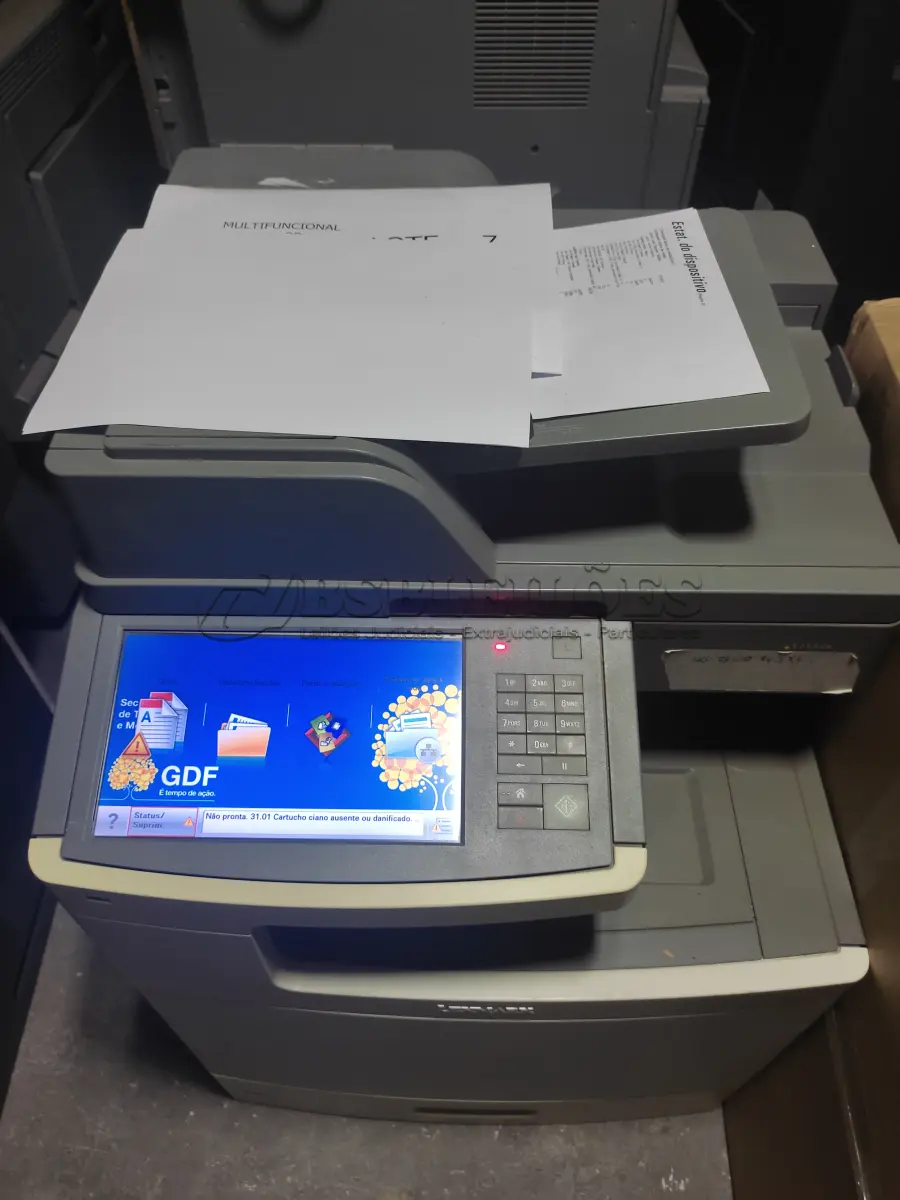 LOTE 007 - 01 MULTIFUNCIONAL MONO LASER_LEXMARK MX711DHE; 01 MULTIFUNCIONAL COLOR LASER_LEXMARK X792DE (NO ESTADO)