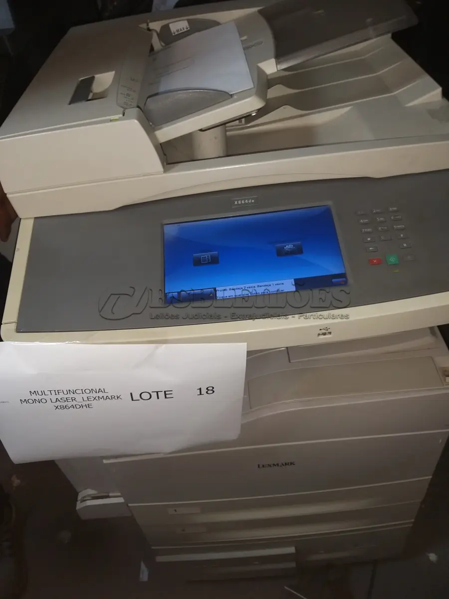 LOTE 018 - 01 MULTIFUNCIONAL MONO LASER_LEXMARK X864DHE, 01 MULTIFUNCIONAL COLOR LASER_LEXMARK CX921DE (NO ESTADO)