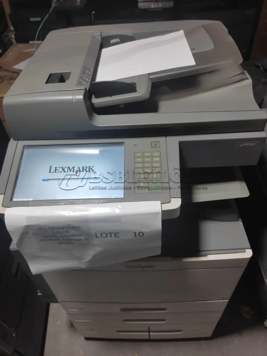 LOTE 010 - 02 MULTIFUNCIONAL COLOR LASER_LEXMARK X954DHE (RETIRADA DE PEÇAS)(NO ESTADO)
