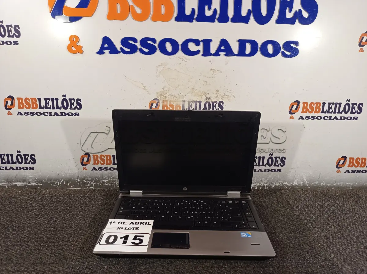 LOTE 015 - 01 NOTEBOOK MARCA HP. (NO ESTADO) ATENÇÃO! FAZER A VISITAÇÃO ANTES DE ARREMATAR, NÃO SABEMOS SE FUNCIONA. LEILÃO NÃO TEM GARANTIA E NEM DEVOLUÇÃO, SUJEITO A POSSÍVEIS AVARIAS VISÍVEIS/OCULTAS E/OU AUSÊNCIA DE COMPONENTES.