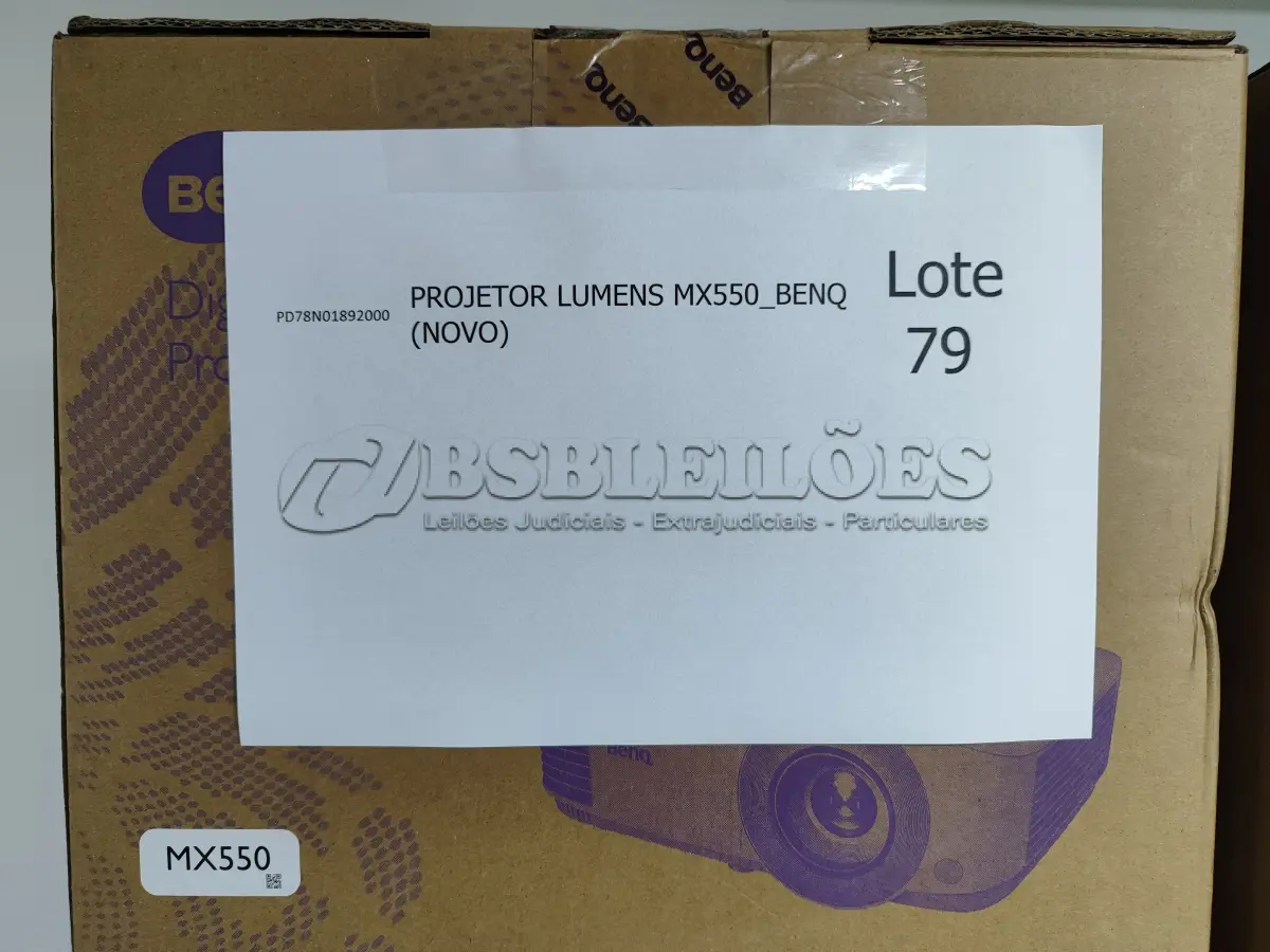 LOTE 079 - 13 PROJETORES LUMENS MX550_BENQ (NOVO). (NO ESTADO)