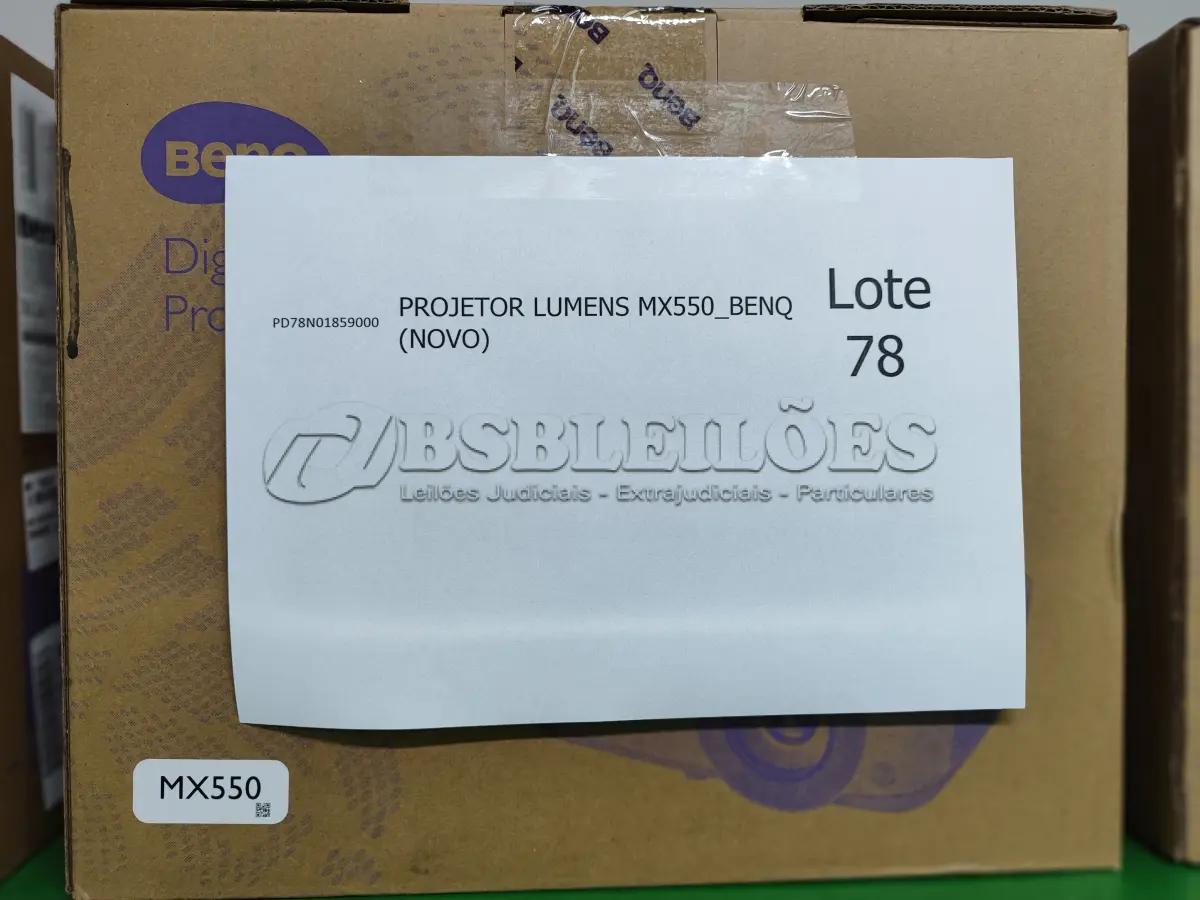 LOTE 078 - 08 PROJETORES LUMENS MX550_BENQ (NOVO). (NO ESTADO)