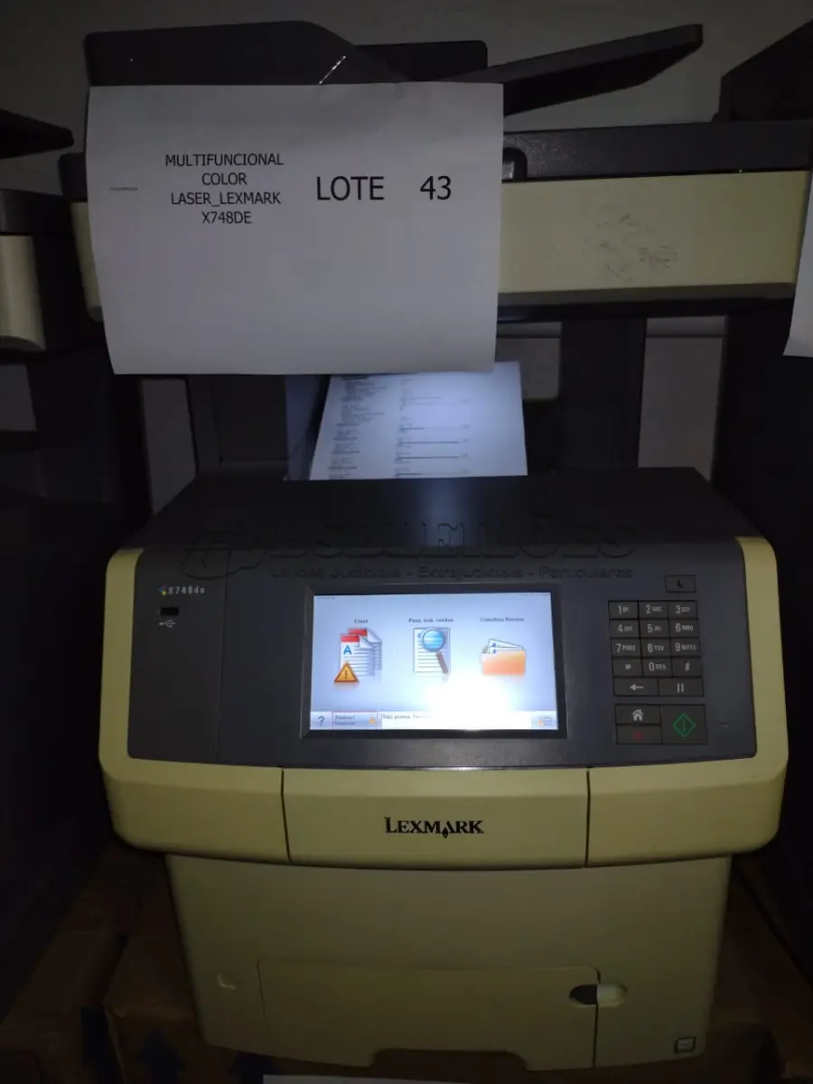 LOTE 043 - 01 MULTIFUNCIONAL COLOR LASER_LEXMARK X748DE. (NO ESTADO)