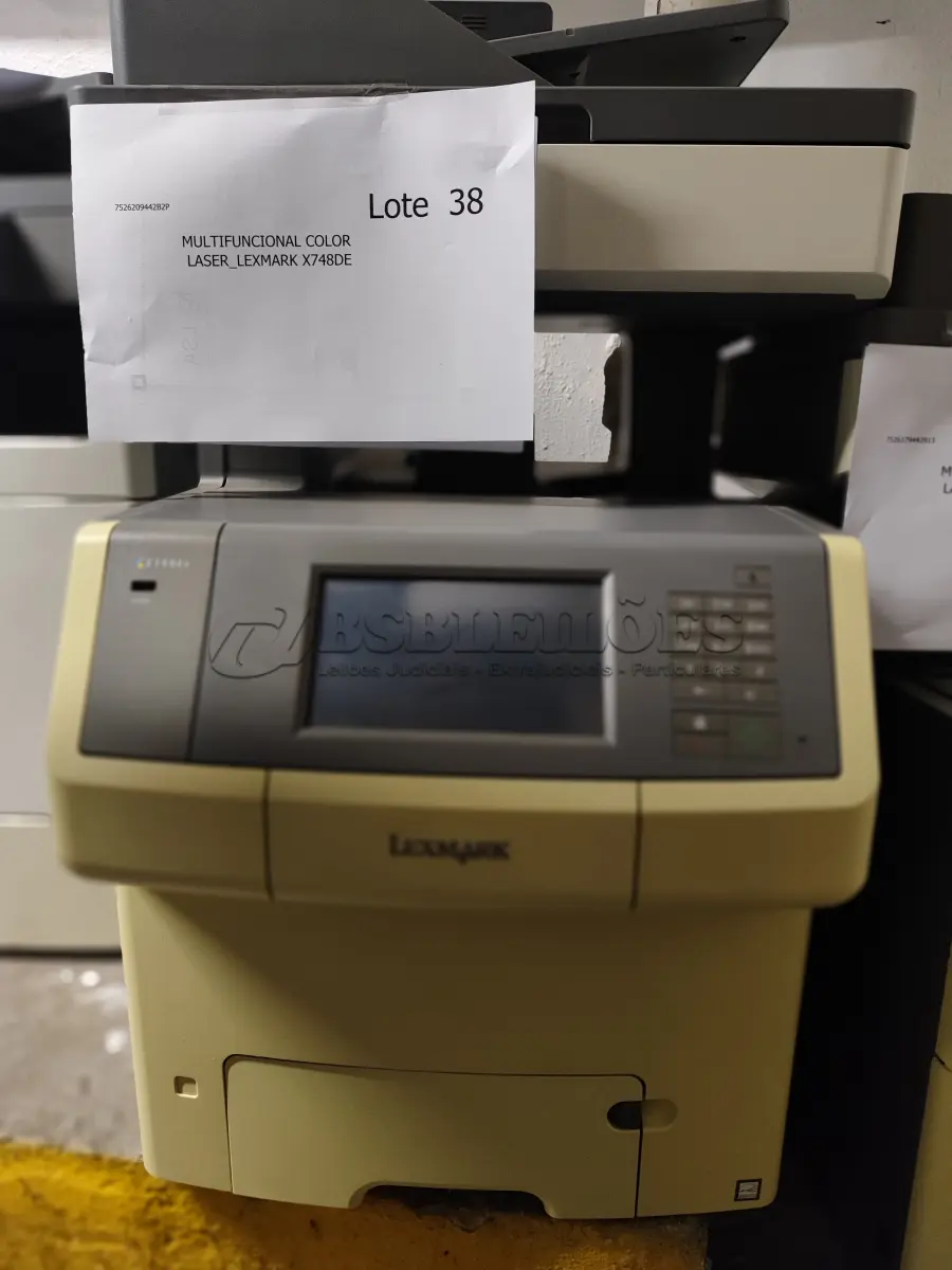 LOTE 038 - 01 MULTIFUNCIONAL COLOR LASER_LEXMARK X748DE. (NO ESTADO)