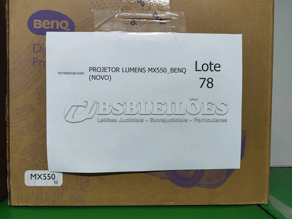 LOTE 078 - 08 PROJETORES LUMENS MX550_BENQ (NOVO). (NO ESTADO)