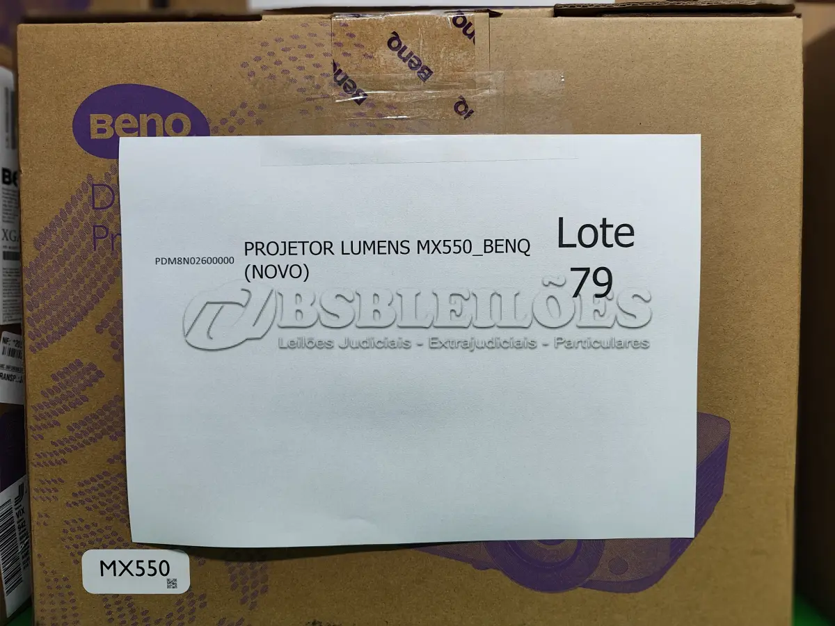 LOTE 079 - 13 PROJETORES LUMENS MX550_BENQ (NOVO). (NO ESTADO)