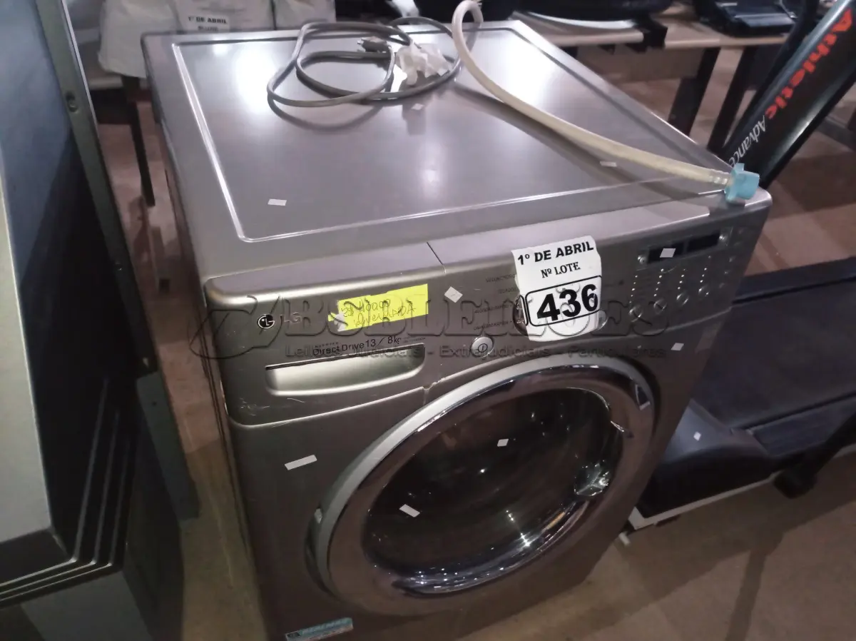LOTE 436 - 01 LAVA SECA MARCA LG. (NO ESTADO) ATENÇÃO! FAZER A VISITAÇÃO ANTES DE ARREMATAR, NÃO SABEMOS SE FUNCIONA. LEILÃO NÃO TEM GARANTIA E NEM DEVOLUÇÃO, SUJEITO A POSSÍVEIS AVARIAS VISÍVEIS/OCULTAS E/OU AUSÊNCIA DE COMPONENTES.