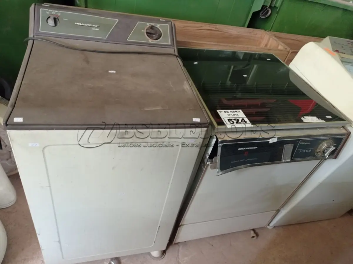 LOTE 524 - 01 LAVA LOUÇAS E 01 MÁQUINA DE LAVAR MARCAS E MODELOS DIVERSOS PARA RETIRADA DE PEÇAS. (NO ESTADO) ATENÇÃO! FAZER A VISITAÇÃO ANTES DE ARREMATAR, NÃO SABEMOS SE FUNCIONA. LEILÃO NÃO TEM GARANTIA E NEM DEVOLUÇÃO, SUJEITO A POSSÍVEIS AVARIAS VISÍVEIS/OCULTAS E/OU AUSÊNCIA DE COMPONENTES.