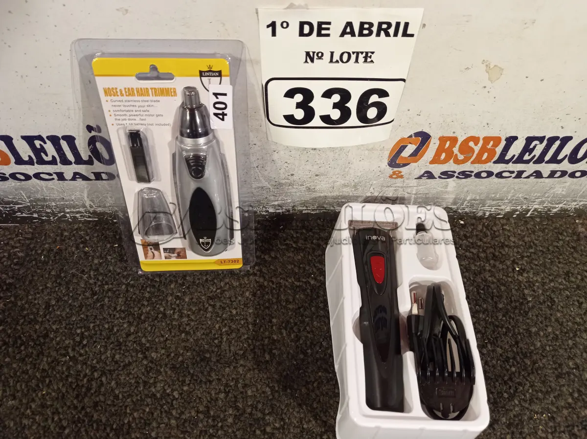 LOTE 336 - 02 APARADORES DE PELO. (NO ESTADO) ATENÇÃO! FAZER A VISITAÇÃO ANTES DE ARREMATAR, NÃO SABEMOS SE FUNCIONA. LEILÃO NÃO TEM GARANTIA E NEM DEVOLUÇÃO, SUJEITO A POSSÍVEIS AVARIAS VISÍVEIS/OCULTAS E/OU AUSÊNCIA DE COMPONENTES.