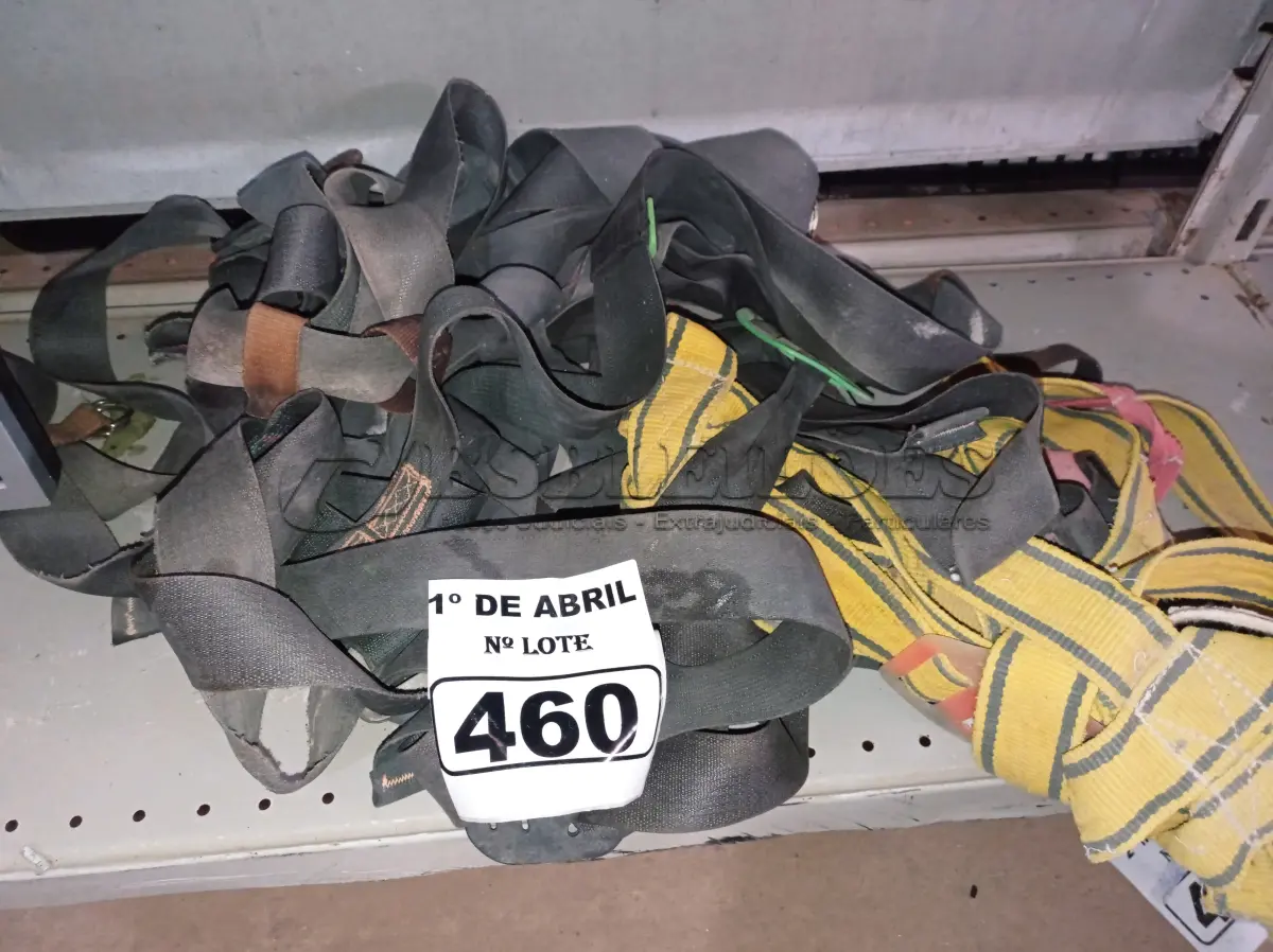 LOTE 460 - 05 CINTOS DE SEGURANÇA NO TRABALHO. (NO ESTADO) ATENÇÃO! FAZER A VISITAÇÃO ANTES DE ARREMATAR, NÃO SABEMOS SE FUNCIONA. LEILÃO NÃO TEM GARANTIA E NEM DEVOLUÇÃO, SUJEITO A POSSÍVEIS AVARIAS VISÍVEIS/OCULTAS E/OU AUSÊNCIA DE COMPONENTES.