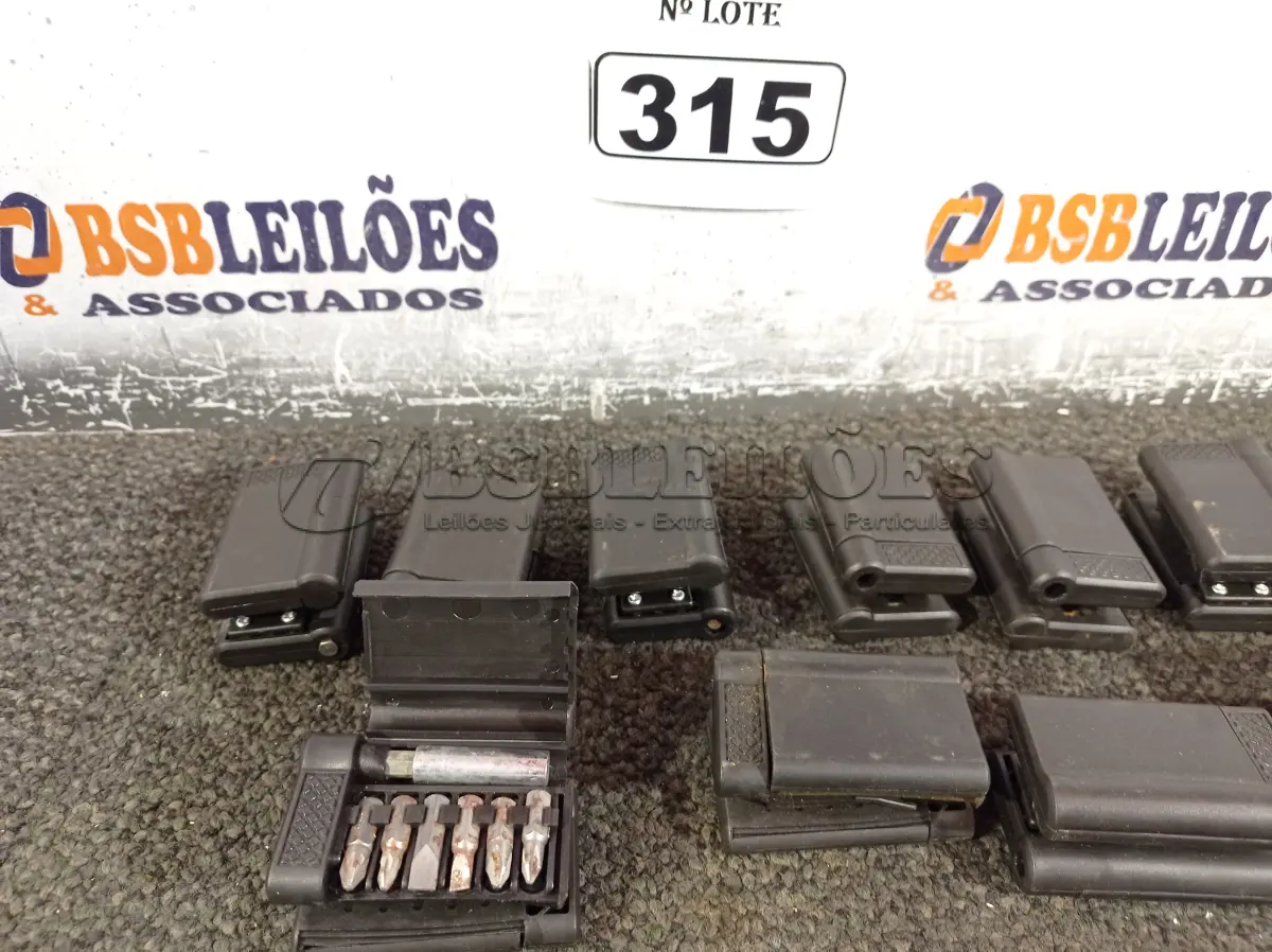 LOTE 315 - 20 KIT’S DE PONTEIRAS PARA PARAFUSADEIRA. (NO ESTADO) ATENÇÃO! FAZER A VISITAÇÃO ANTES DE ARREMATAR, NÃO SABEMOS SE FUNCIONA. LEILÃO NÃO TEM GARANTIA E NEM DEVOLUÇÃO, SUJEITO A POSSÍVEIS AVARIAS VISÍVEIS/OCULTAS E/OU AUSÊNCIA DE COMPONENTES.