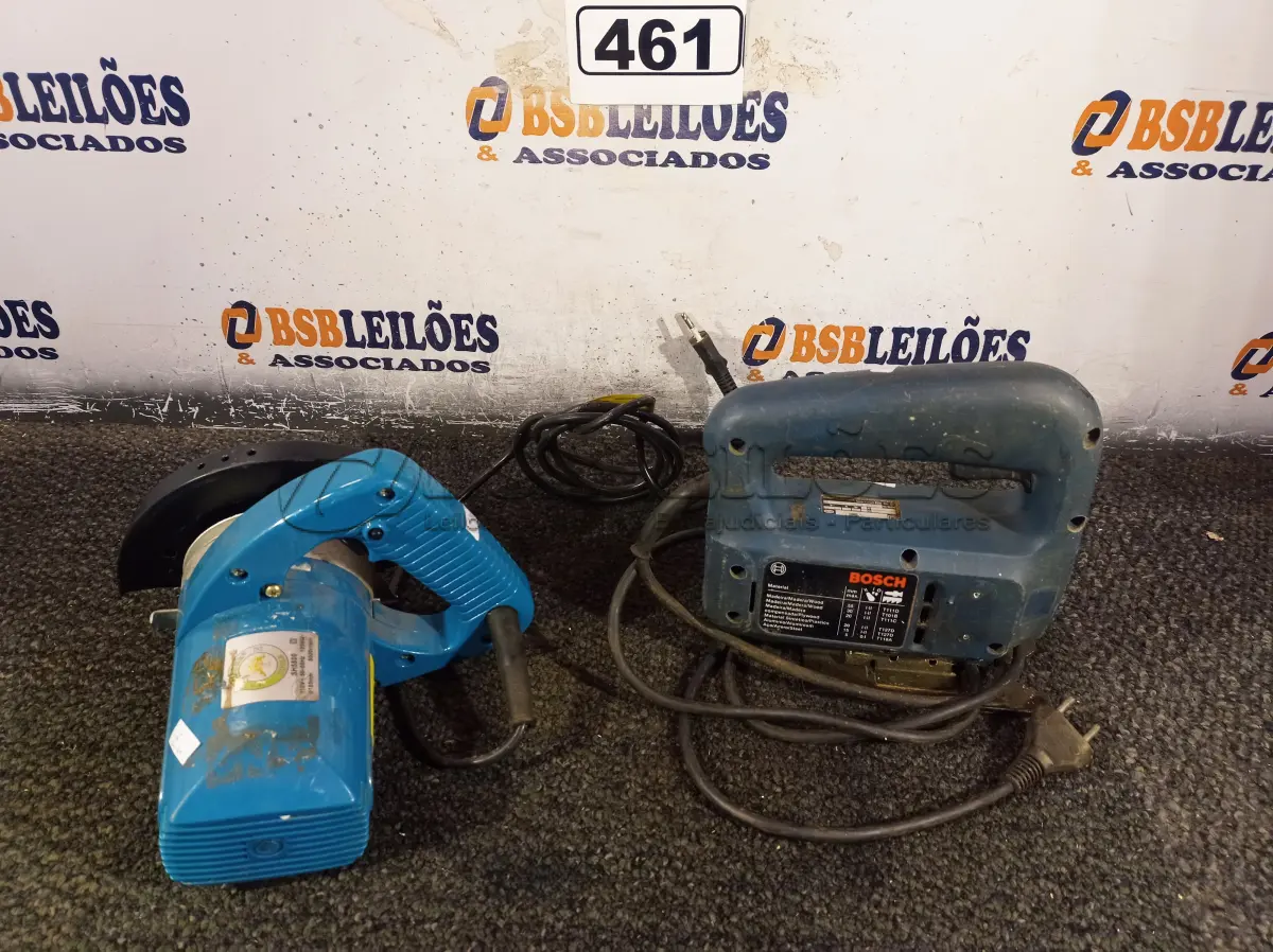 LOTE 461 - 01 SERRA MÁRMORE E 01 SERRA TIC0-TICO. (NO ESTADO) ATENÇÃO! FAZER A VISITAÇÃO ANTES DE ARREMATAR, NÃO SABEMOS SE FUNCIONA. LEILÃO NÃO TEM GARANTIA E NEM DEVOLUÇÃO, SUJEITO A POSSÍVEIS AVARIAS VISÍVEIS/OCULTAS E/OU AUSÊNCIA DE COMPONENTES.