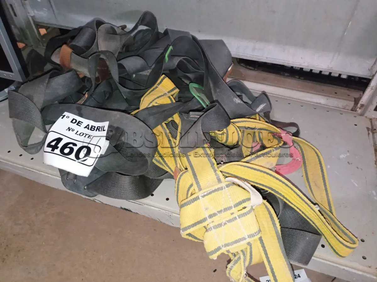LOTE 460 - 05 CINTOS DE SEGURANÇA NO TRABALHO. (NO ESTADO) ATENÇÃO! FAZER A VISITAÇÃO ANTES DE ARREMATAR, NÃO SABEMOS SE FUNCIONA. LEILÃO NÃO TEM GARANTIA E NEM DEVOLUÇÃO, SUJEITO A POSSÍVEIS AVARIAS VISÍVEIS/OCULTAS E/OU AUSÊNCIA DE COMPONENTES.