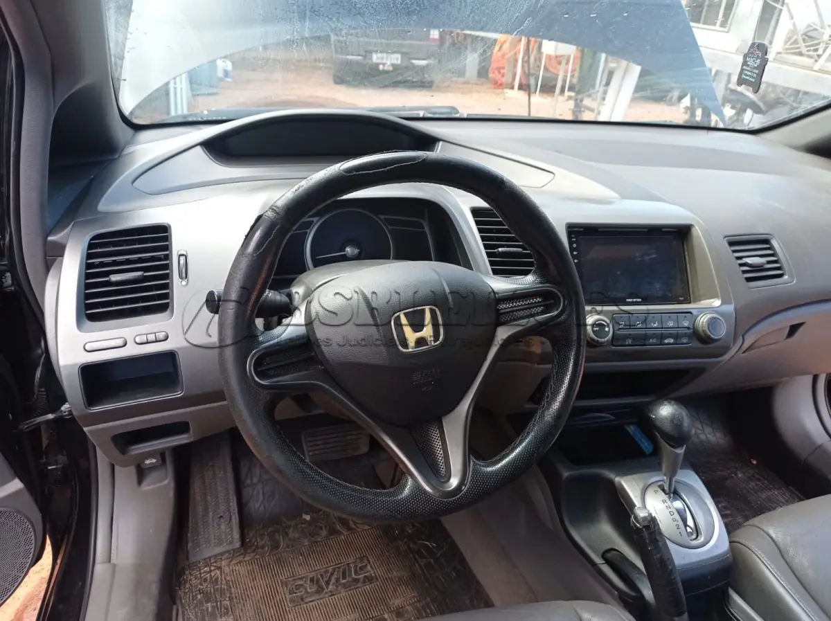LOTE 537 - 01 HONDA/CIVIC LXS, ANO 2008, COR PRETA, FLEX (NO ESTADO)