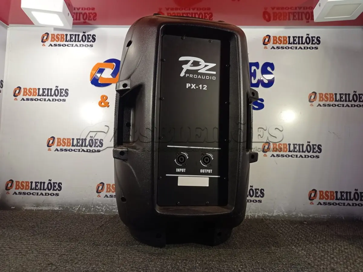 LOTE 027 - 01 CAIXA DE SOM PZ PROPASSIVE PRO ÁUDIO PX-12 (NOVA). (NO ESTADO) ATENÇÃO! FAZER A VISITAÇÃO ANTES DE ARREMATAR, NÃO SABEMOS SE FUNCIONA. LEILÃO NÃO TEM GARANTIA E NEM DEVOLUÇÃO, SUJEITO A POSSÍVEIS AVARIAS VISÍVEIS/OCULTAS E/OU AUSÊNCIA DE COMPONENTES.