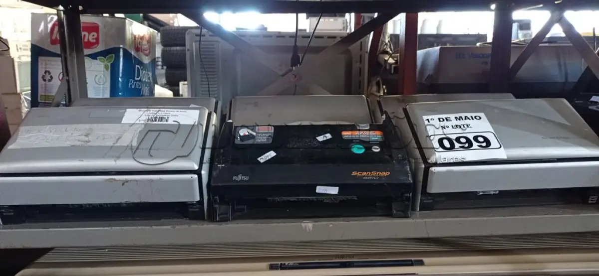 LOTE 099 - 06 SCANNER MARCAS E MODELOS DIVERSOS. (NO ESTADO) ATENÇÃO! FAZER A VISITAÇÃO ANTES DE ARREMATAR, NÃO SABEMOS SE FUNCIONA. LEILÃO NÃO TEM GARANTIA E NEM DEVOLUÇÃO, SUJEITO A POSSÍVEIS AVARIAS VISÍVEIS/OCULTAS E/OU AUSÊNCIA DE COMPONENTES.
