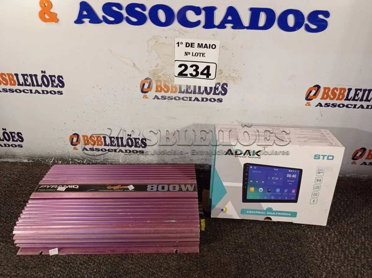 LOTE 234 - 01 CENTRAL MULTIMIDIA ANDROID 9” E 01 MODULO PIRÂMIDE 800. (NO ESTADO) ATENÇÃO! FAZER A VISITAÇÃO ANTES DE ARREMATAR, NÃO SABEMOS SE FUNCIONA. LEILÃO NÃO TEM GARANTIA E NEM DEVOLUÇÃO, SUJEITO A POSSÍVEIS AVARIAS VISÍVEIS/OCULTAS E/OU AUSÊNCIA DE COMPONENTES.