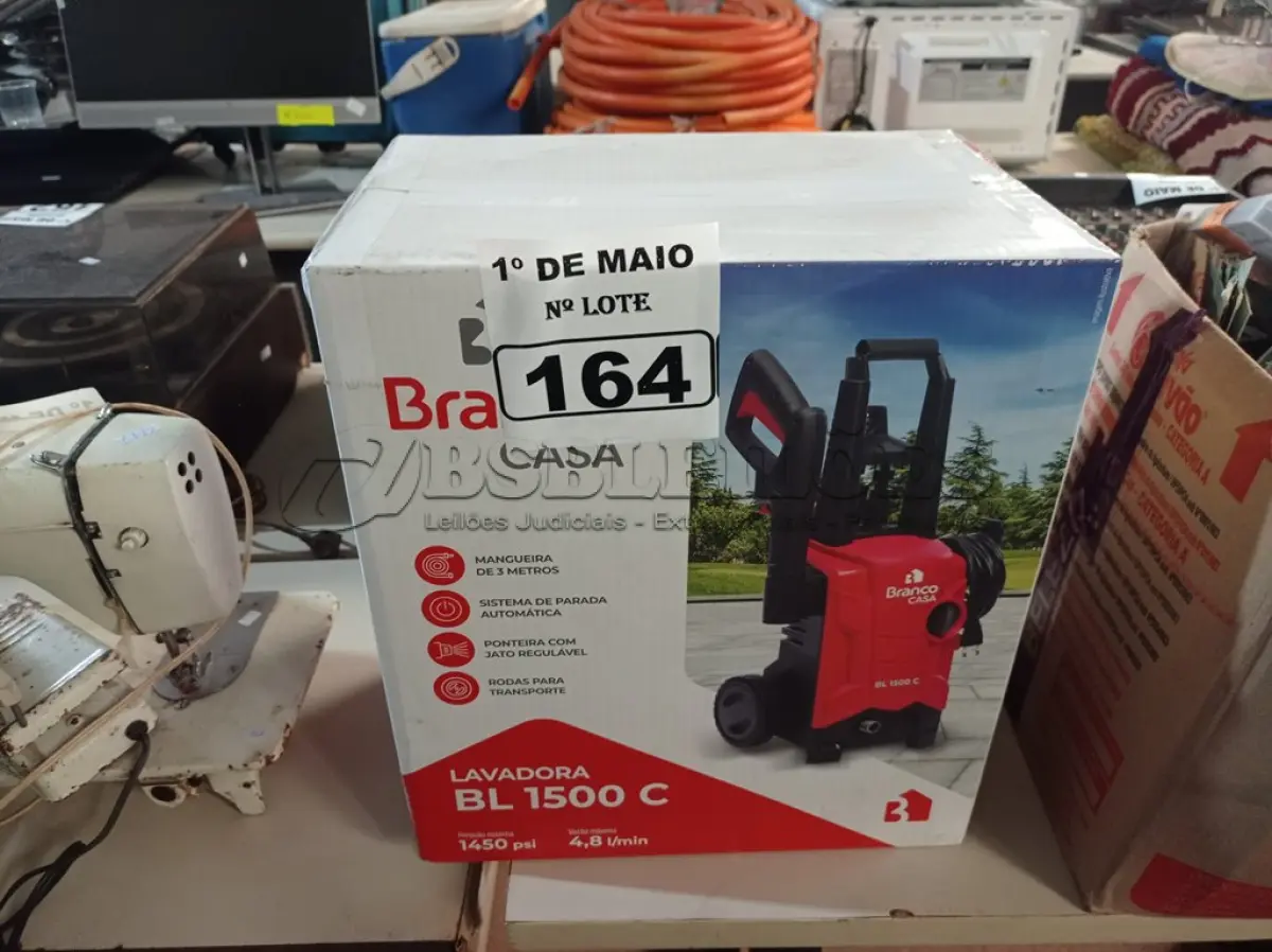 LOTE 164 - 01 LAVADORA DE ALTA PRESSÃO 1500W 220V MARCA BRANCO. (NOVA) (NO ESTADO)