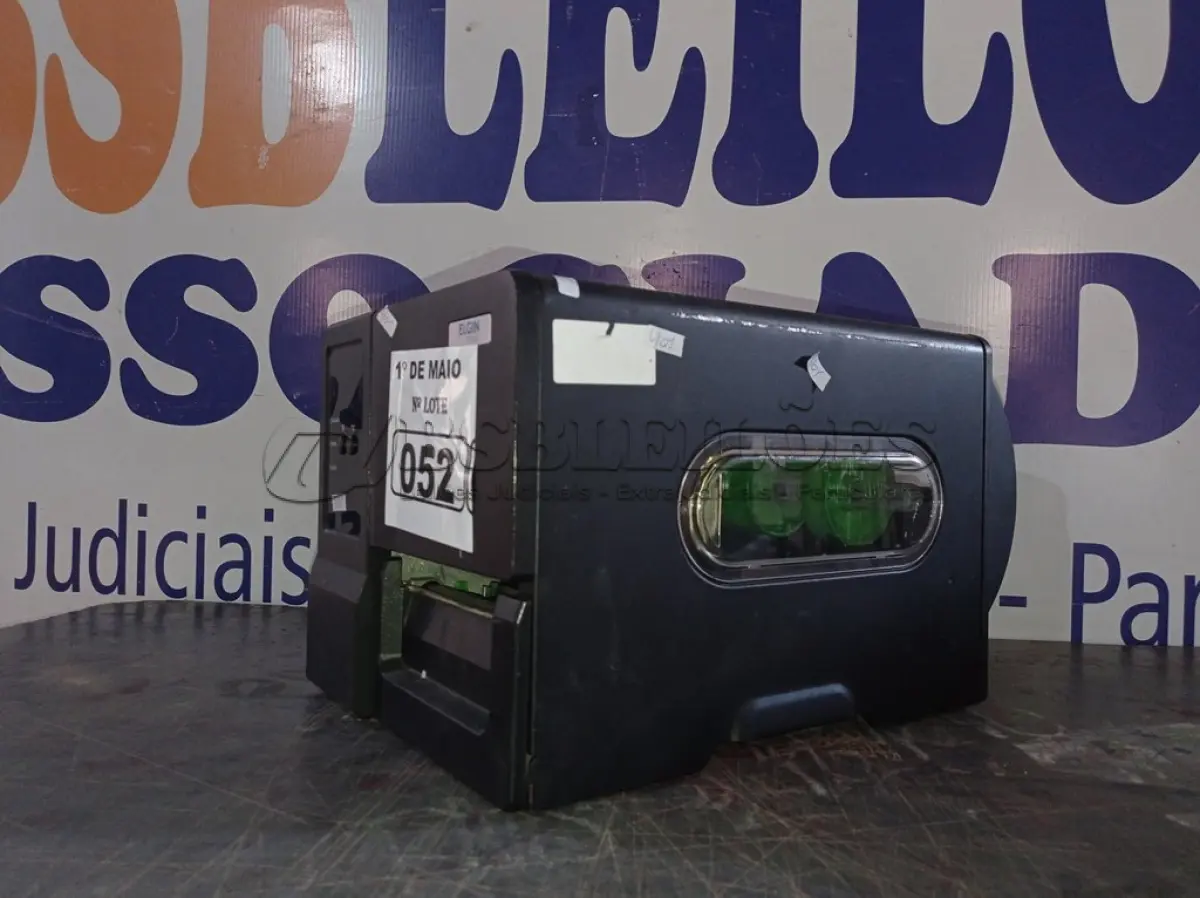 LOTE 052 - 01 IMPRESSORA DE ETIQUETAS MARCA ELGIN. (NO ESTADO) ATENÇÃO! FAZER A VISITAÇÃO ANTES DE ARREMATAR, NÃO SABEMOS SE FUNCIONA. LEILÃO NÃO TEM GARANTIA E NEM DEVOLUÇÃO, SUJEITO A POSSÍVEIS AVARIAS VISÍVEIS/OCULTAS E/OU AUSÊNCIA DE COMPONENTES.