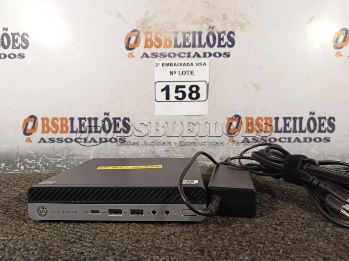 LOTE 158 - 01 CPU SEM MEMÓRIA E SEM HD COM CARREGADOR MARCA HP. (NO ESTADO) BD1048F