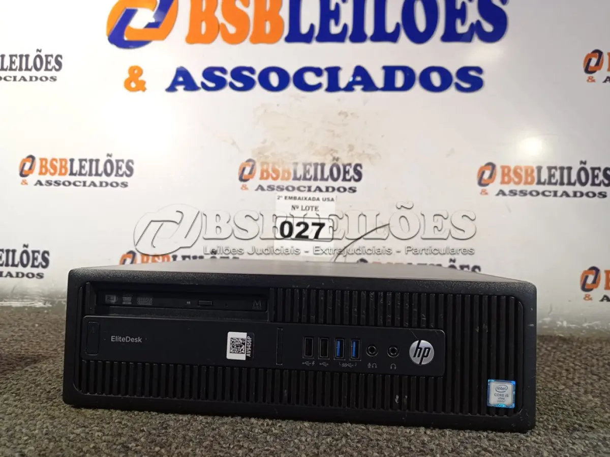 LOTE 027 - 01 CPU CORE I5 COM MEMÓRIA DE 16GB MARCA HP. (NO ESTADO) AV9456P
