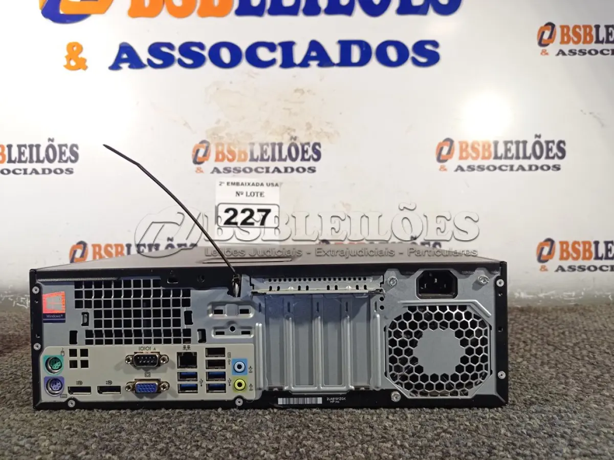 LOTE 227 - 01 CPU COM 16GB DE MEMÓRIA E SEM HD MARCA HP. (NO ESTADO) BF8649W