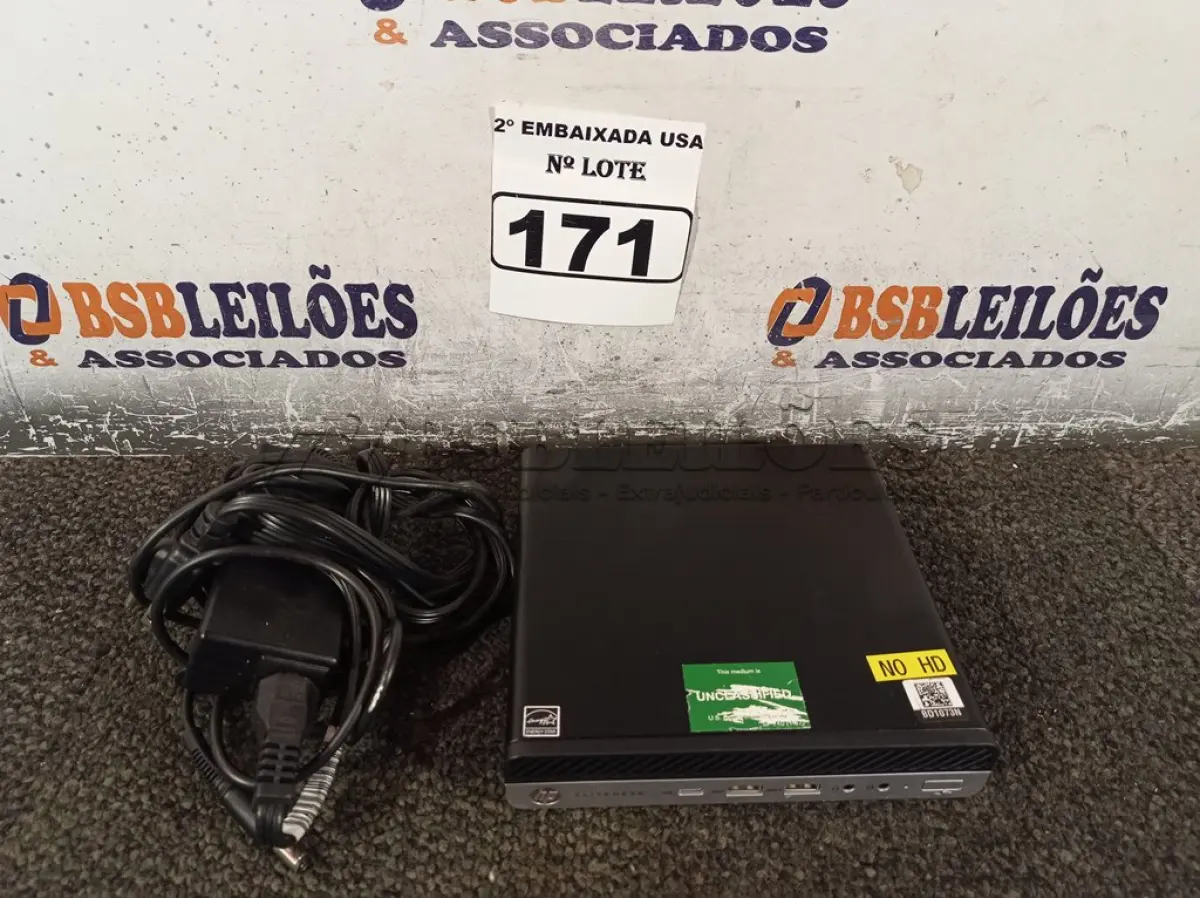 LOTE 171 - 01 CPU COM MEMÓRIA 16GB E SEM HD COM CARREGADOR MARCA HP. (NO ESTADO) BD1073N