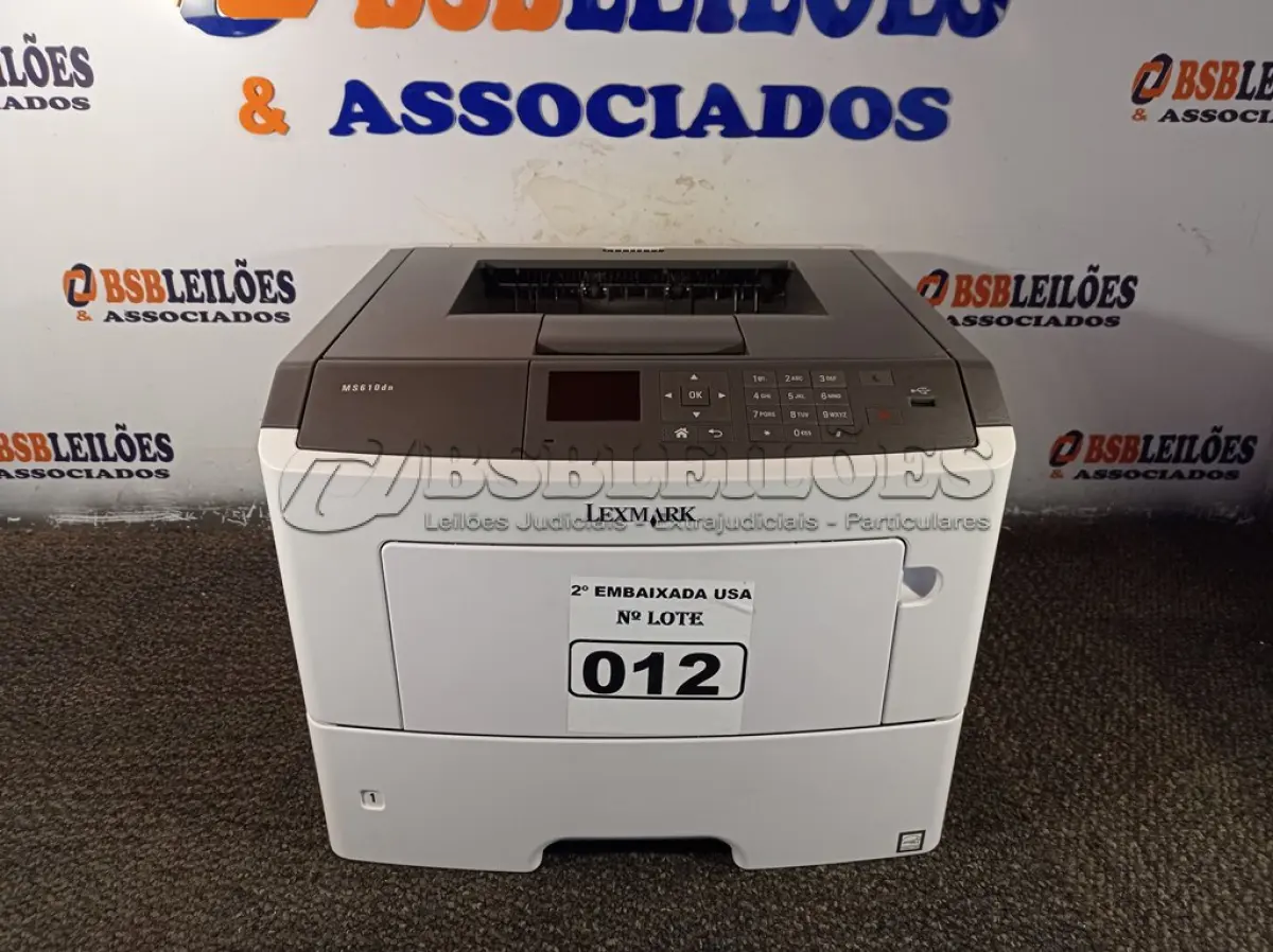 LOTE 012 - 01 IMPRESSORA MARCA LEXMARK. (PRINTER) (NO ESTADO) 45147PHH4198B(SEM PATRIMÔNIO)