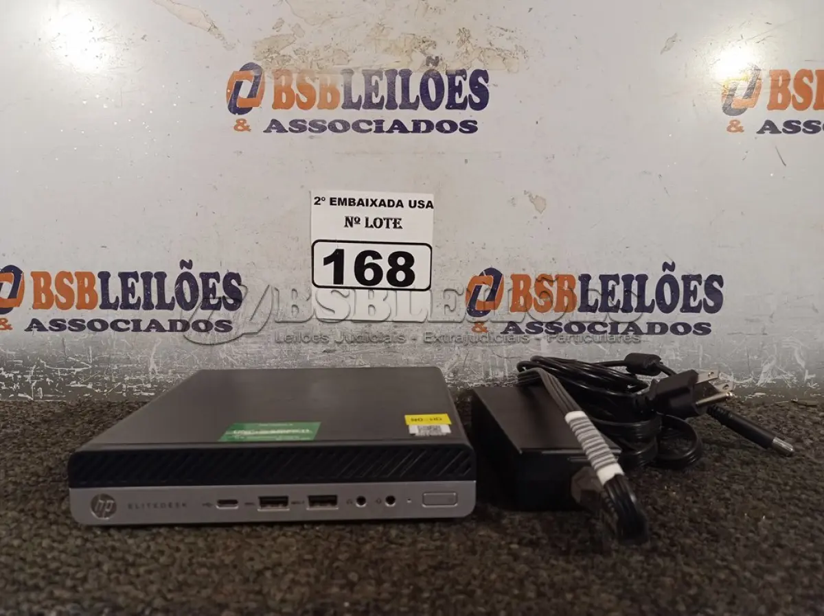 LOTE 168 - 01 CPU COM MEMÓRIA 16GB E SEM HD COM CARREGADOR MARCA HP. (NO ESTADO) BD1069V
