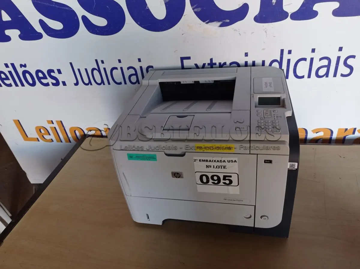 LOTE 095 - 01 IMPRESSORA LASERJET P3015. (PRINTER) (NO ESTADO) AV9708G