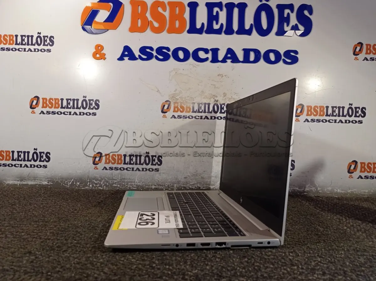 LOTE 236 - 01 NOTEBOOK CORE I7 ELITEBOOK I7 INTEL 8 TH GEN., SEM MEMÓRIA, HD E CARREGADOR. (NO ESTADO) BF8666D