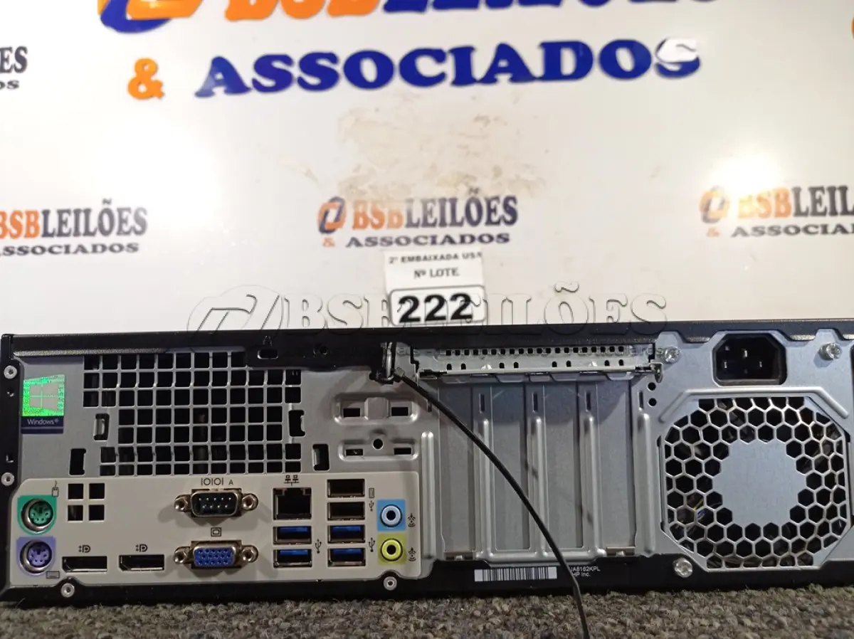 LOTE 222 - 01 CPU SEM MEMÓRIA E SEM HD MARCA HP. (NO ESTADO) BF8649D