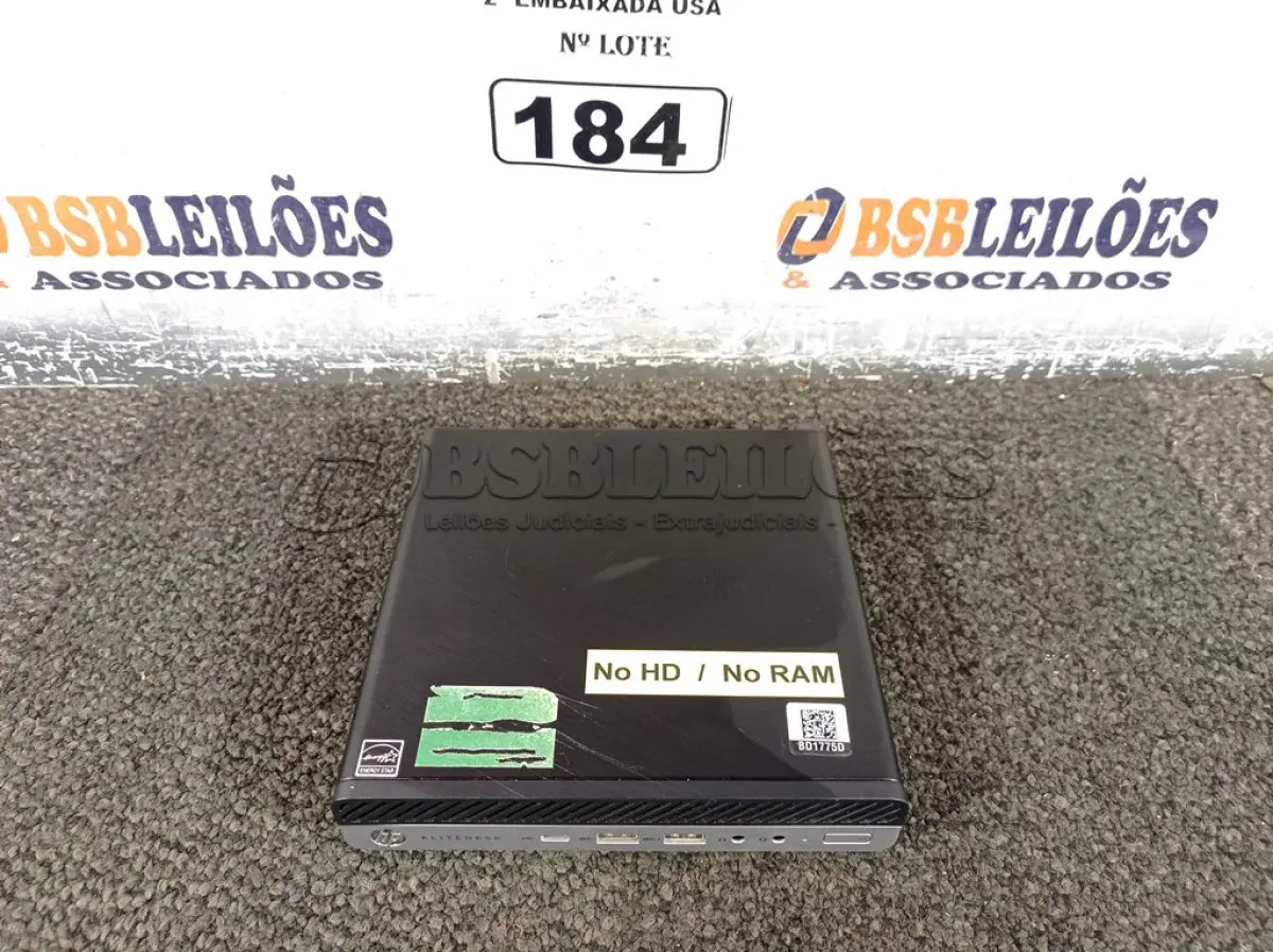 LOTE 184 - 01 CPU SEM MEMÓRIA E SEM HD SEM CARREGADOR MARCA HP. (NO ESTADO) BD1775D