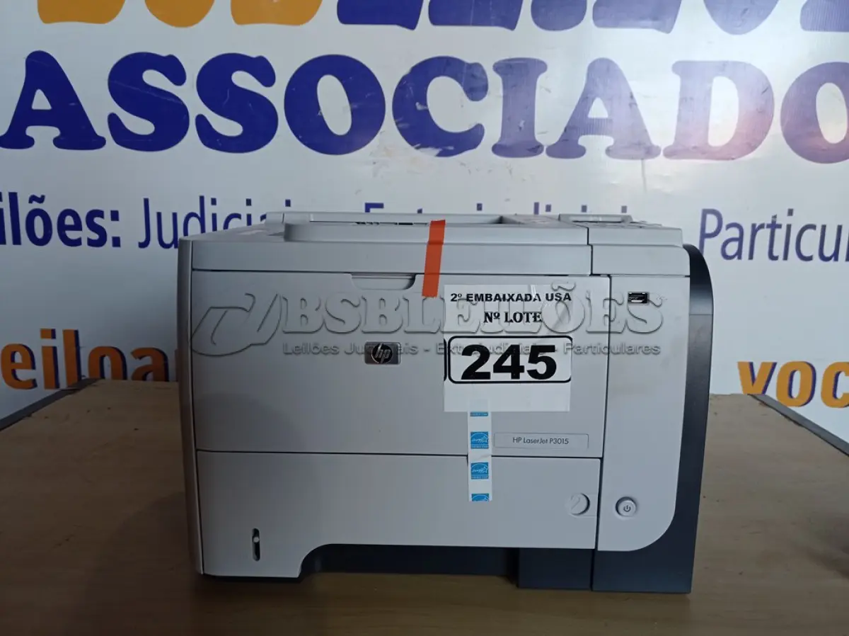 LOTE 245 - 01 IMPRESSORA LASERJET P3015. (PRINTER) (NO ESTADO)BH1411P