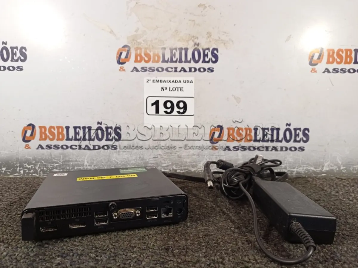 LOTE 199 - 01 CPU SEM MEMÓRIA E SEM HD COM CARREGADOR MARCA HP. (NO ESTADO) BD1781V
