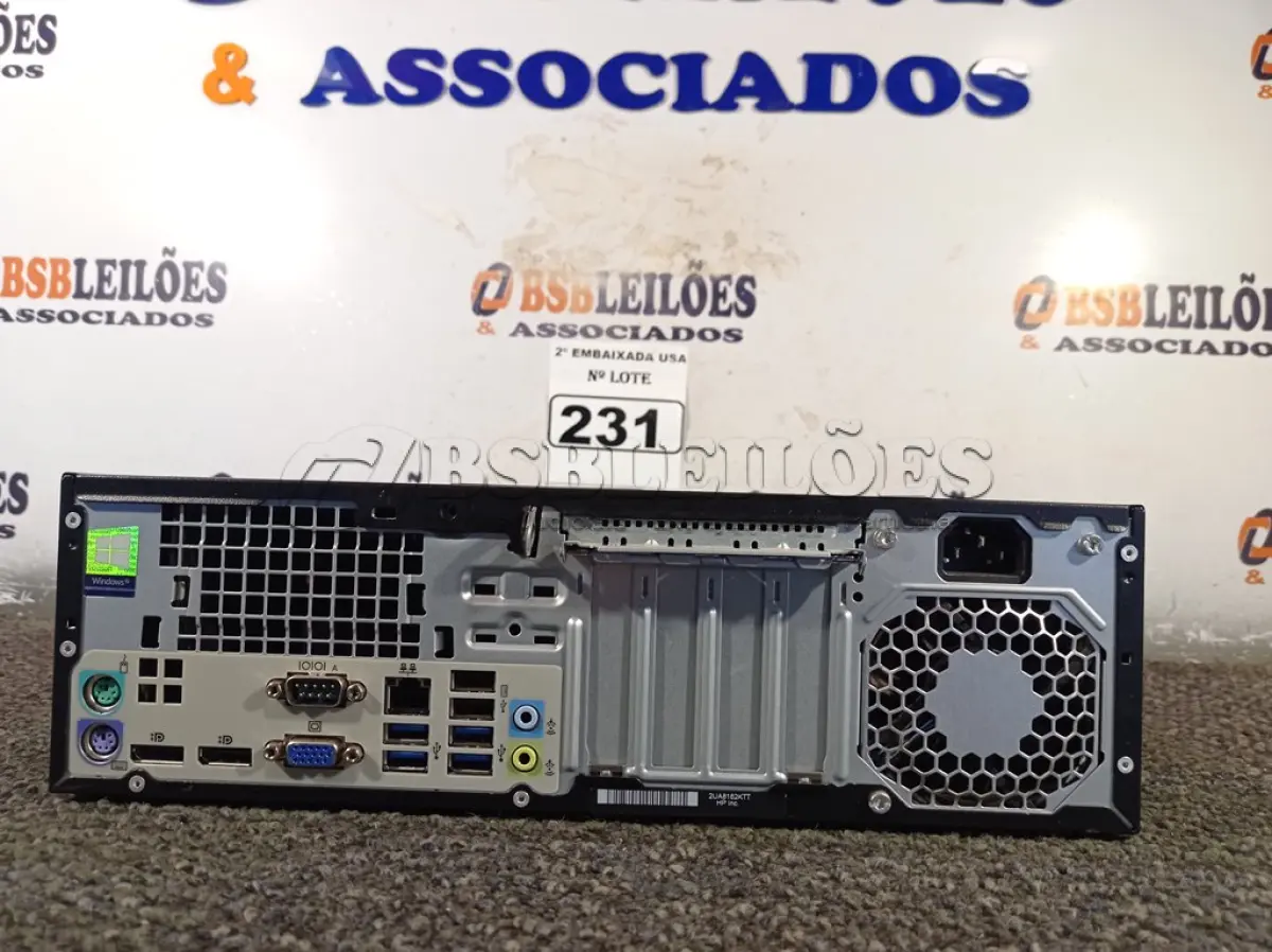 LOTE 231 - 01 CPU COM 16GB DE MEMÓRIA E SEM HD MARCA HP. (NO ESTADO) BF8650E