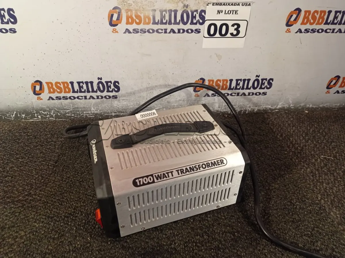 LOTE 003 - 01 TRANSFORMADOR 1700. (TRANSFORMER) (NO ESTADO) 0000006