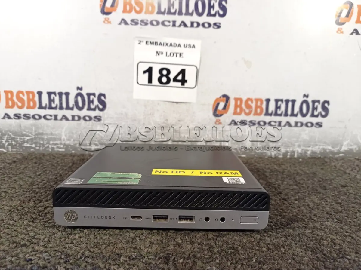 LOTE 184 - 01 CPU SEM MEMÓRIA E SEM HD SEM CARREGADOR MARCA HP. (NO ESTADO) BD1775D