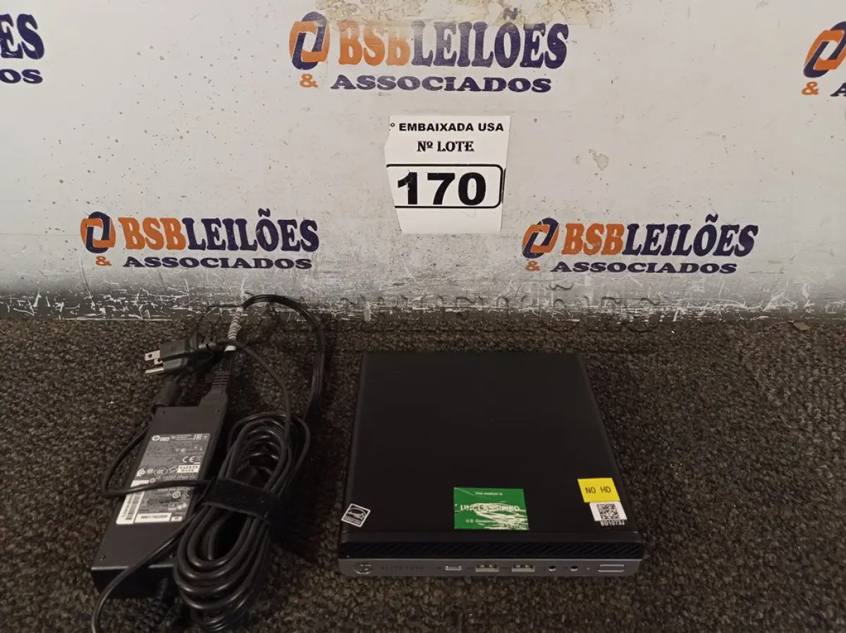 LOTE 170 - 01 CPU COM MEMÓRIA 16GB E SEM HD COM CARREGADOR MARCA HP. (NO ESTADO) BD1073J