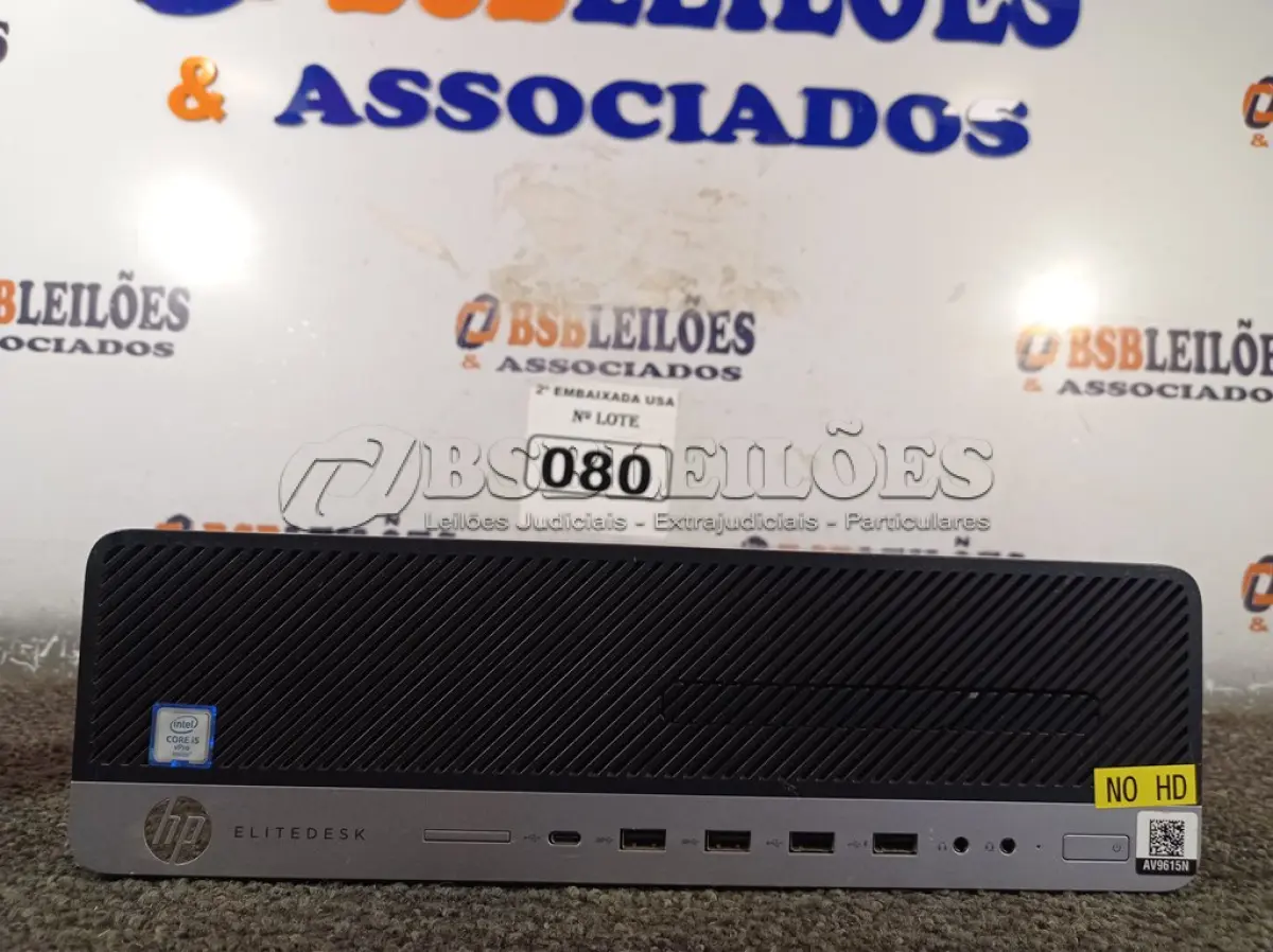 LOTE 080 - 01 CPU CORE I5 SEM MEMÓRIA E SEM HD MARCA HP. (NO ESTADO) AV9615N