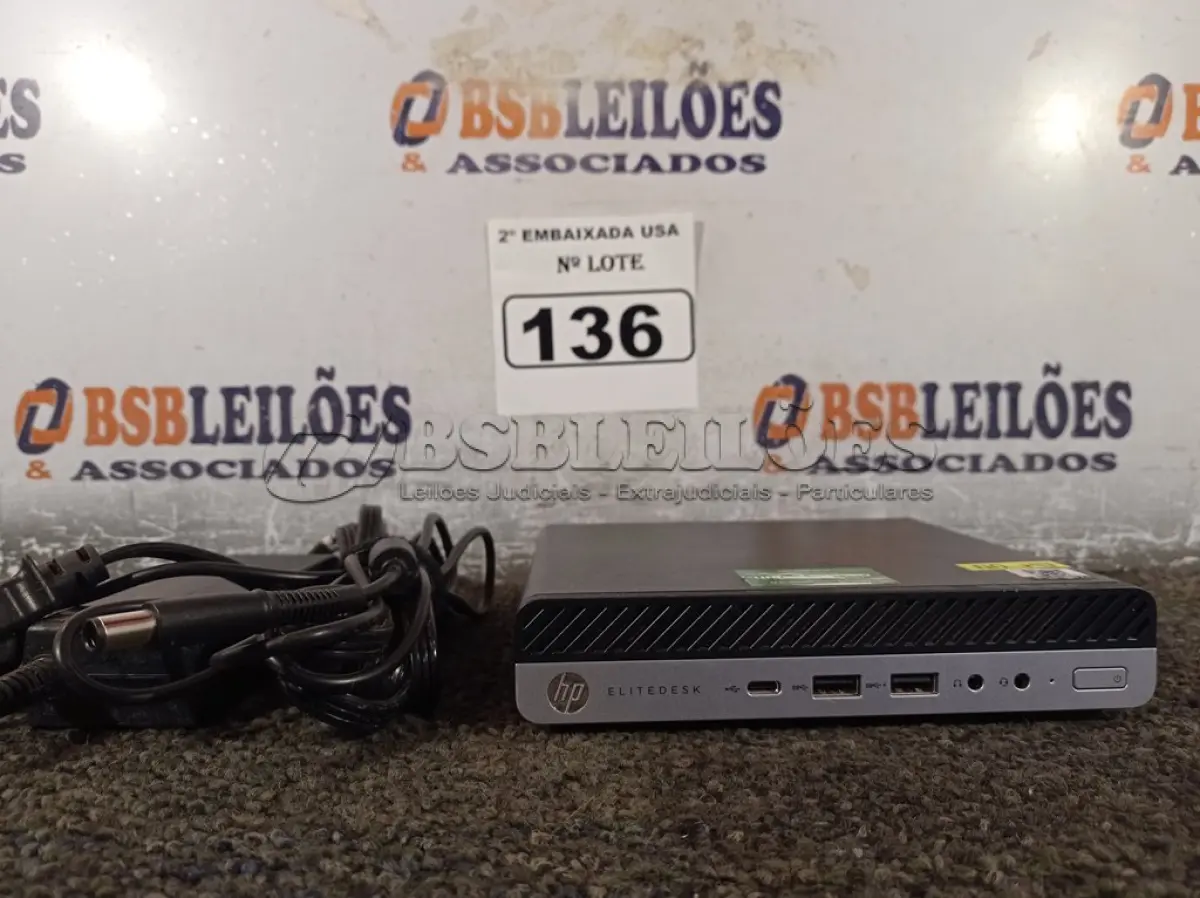 LOTE 136 - 01 CPU COM MEMÓRIA 16 GB E SEM HD COM CARREGADOR MARCA HP. (NO ESTADO) BD0864Y