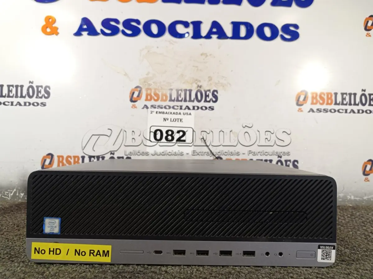 LOTE 082 - 01 CPU CORE I5 SEM MEMÓRIA E SEM HD MARCA HP. (NO ESTADO) AV9616A