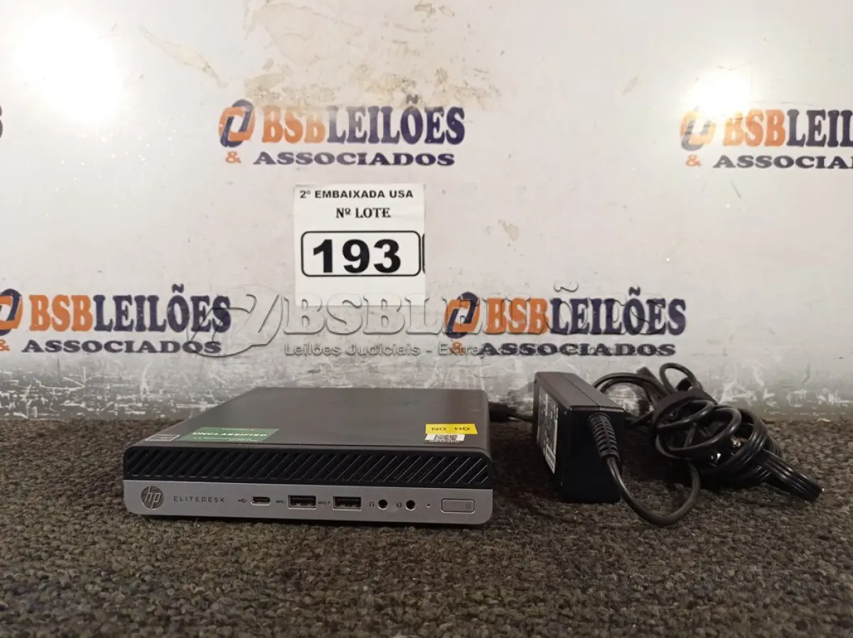 LOTE 193 - 01 CPU SEM MEMÓRIA E SEM HD COM CARREGADOR MARCA HP. (NO ESTADO) BD1780D